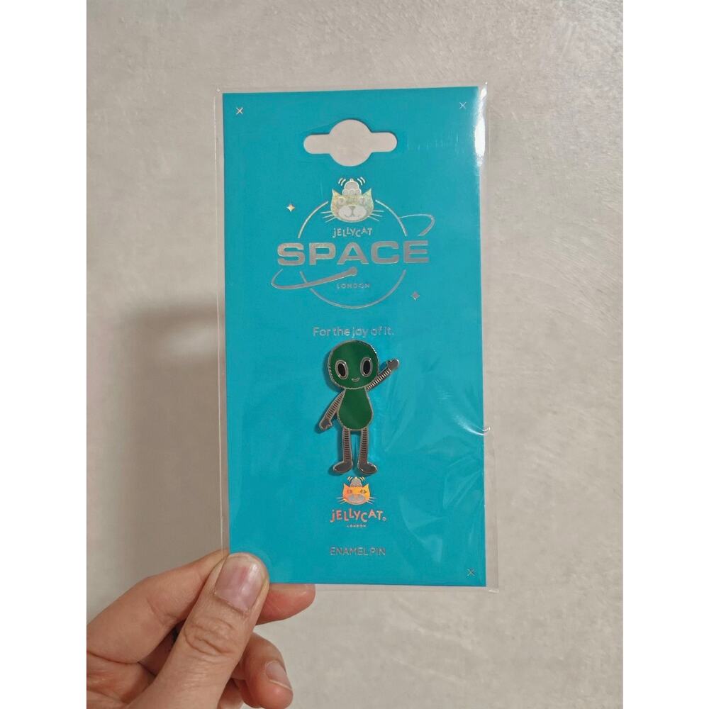 NWT Jellycat official Space Zyllan Alien enamel pin badge HTF